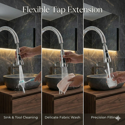 Flexible Tap Extension | Rotate, Rinse & Save Water | Easy Fit for Any Sink