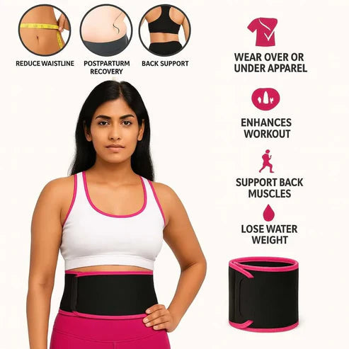 Adjustable Waist Trimmer Belt - (Burn Belly Fat & Correct Your Posture Instantly)