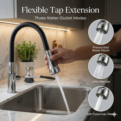 Flexible Tap Extension | Rotate, Rinse & Save Water | Easy Fit for Any Sink