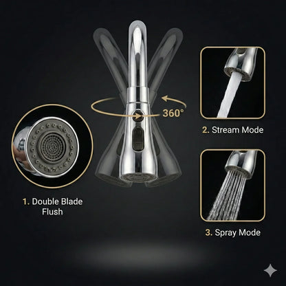 Flexible Tap Extension | Rotate, Rinse & Save Water | Easy Fit for Any Sink